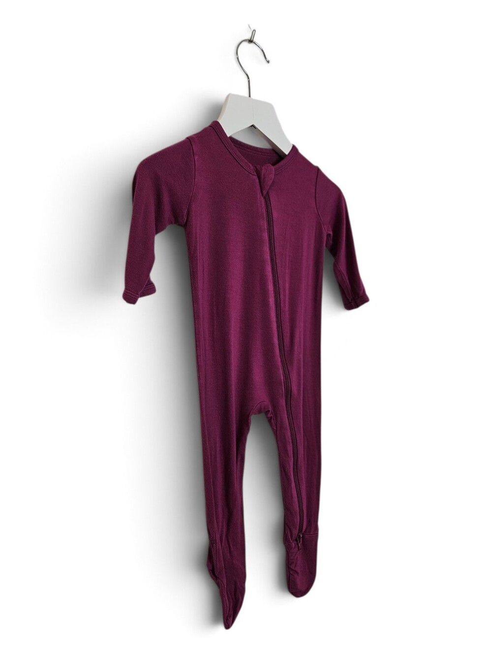Kyte BABY Zippered Footie 3-6M Bamboo Rayon Dual Zipper Baby Sleeper Pajama Plum